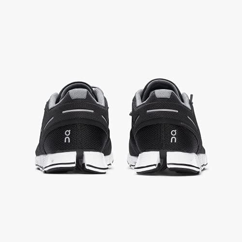 19.0001 On Women's Cloud Sneakers Black/White Size 7.5 Like New