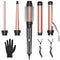 VYLTO 5 IN 1 CURLING IRON SET-INSTANT HEAT HAIR CURLING WAND CURLING BRUSH -GOLD - Like New