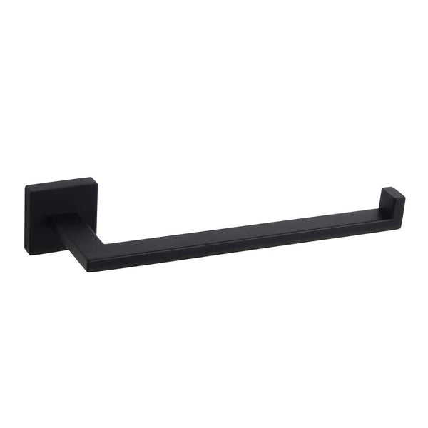 GERZWY MODERN BLACK TOWEL HOLDER SUS304 STAINLESS STEEL CONTEMPORARY IG1806-BK - Like New