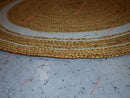 VE-RUG-VIPANTH-EXPORTS-BEIGE-WHITE-LINE-6-FEET-ROUND-72-X-72-INCHES - Brand New