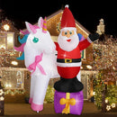SHDEJTG 8ft Candy Cane Stacking Sign Inflatables LED Lights Blow Up Yard - RED - Like New