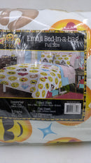 Emoji Pals Bed in a Bag, Full, Color: White W/Emoji print - Brand New