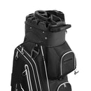 UNIHIMAL 14-WAY GOLF CART BAG PRO WITH FULL DIVIDER TOP RAIN COVER - BLACK - Like New