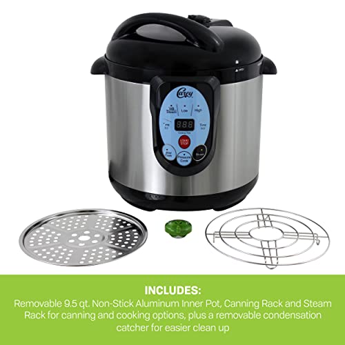 NESCO CAREY SMART ELECTRIC PRESSURE COOKER AND CANNER STAINLESS STEEL 9.5 QT - Like New