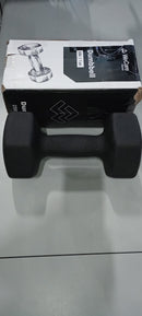WECARE FITNESS NEOPRENE COATED 25 LBS DUMBBELLS FOR NON-SLIP GRIP - BLACK - Like New