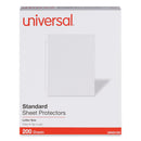 UNIVERSAL STANDARD SHEET PROTECTOR, STANDARD, 8.5 X 11, - Scratch & Dent