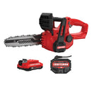 CRAFTSMAN 10" Mini Chainsaw, 20V Battery & Charger (CMCCS610D1 - RED/BLACK) - Like New