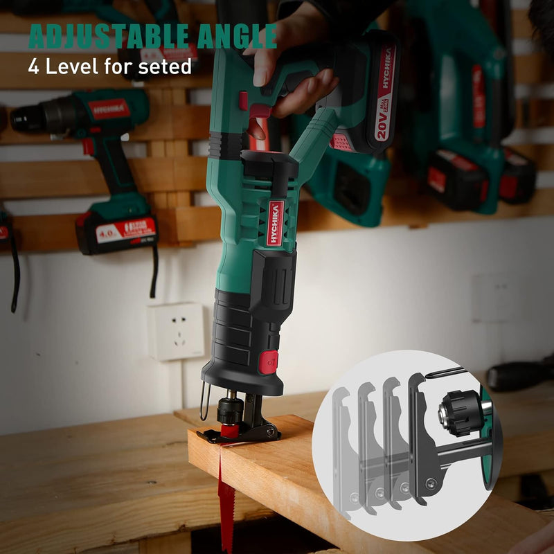 HYCHIKA 18V CORDLESS RECIPROCATING SAW - TOOL ONLY - GREEN - Like New