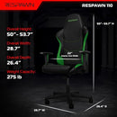 RESPAWN 110 ERGONOMIC GAMING CHAIR - GREEN - Like New