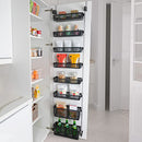 SMART DESIGN 8-TIER OVER THE DOOR HANGING PANTRY ORGANIZER BLACK 8005130-BLK - Like New