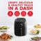 DASH Tasti-Crisp Electric Air Fryer Oven 2.6 Qt. DCAF200GBBK02 - BLACK Like New