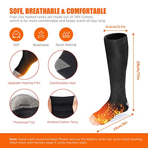 BALHVIT HEATED SOCKS RECHARGEABLE ELECTRIC SOCKS BLACK STWZ01 - Like New