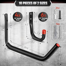 10 Pack Garage Hooks Heavy Duty, 15" & 3.5" Kayak Storage Hooks - Black - Like New