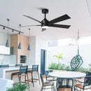 WHOSE LAMP 48 INCH CEILING FANS REMOTE CONTRO BEDROOM CEILING FAN - BLACK - Like New