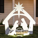 Best Choice Products 4ft Outdoor Nativity Scene, Christmas Holy Family - White - Brand New