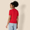 AMAZON ESSENTIALS WOMEN'S REGULAR-FIT SHORT SLEEVE PULLOVER - SIZE M - RED - Brand New