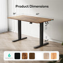 SHENZHEN ELECTRIC STANDING DESK HEIGHT ADJUSTABLE 40 X 24 SIT - VINTAGE BROWN - Like New