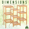SereneLife 9-Shelf Bamboo Plant Stand - 13'' x 38'' x 35.5'' 9 Tier Adjustable - Like New