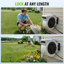 CASINCE 100 FT X 1/2 INCH RETRACTABLE GARDEN HOSE REEL - SILVER - Brand New