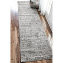NULOOM SHERILL RUNNER CARPET 2.05' X 12' SOLID SHAGGY BDSM01A-26012 - GRAY/IVORY - Brand New