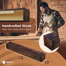 Avana Rustic Fireplace Mantle 60” Handcrafted Wood Wall Decor - Rustic Brown - Brand New