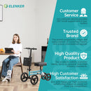 ELENKER YF-9005E STEERABLE MEDICAL KNEE WALKER 10" WHEELS - LIGHT BLUE/WHITE - Brand New