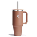 HYDRO FLASK TRAVEL TUMBLER STAINLESS STEEL CUP & LID STRAW - SANDY - Like New