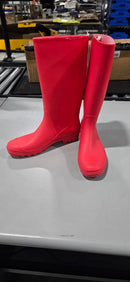 MYSOFT WOMEN'S KNEE HIGH RAIN BOOTS - SIZE: WOMEN 9 - RED - Like New