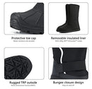 MORENDL MEN SNOW BOOTS COLD-WEATHER WATERPROOF HIKING SNOW BOOTS SIZE 10 - BLACK - Like New
