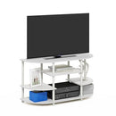FURINNO JAYA TV STAND SIMPLE DESIGN CORNER ENTERTAINMENT 15116 - WHITE - Like New