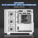 DARKFLASH ATX MID-TOWER GAMING PC CASE BACK PLUG-IN BTF DPW90 - WHITE - Brand New
