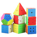 STEAM Life Speed Cube Set 8 Pack Magic Cube | Includes 3x3, 2x2, 4x4 Speed Cube - Like New