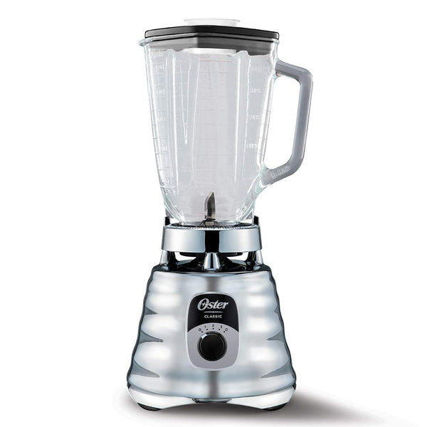 OSTER ORIGINAL 3 SPEED CHROME BLENDER 6 TIM 5 CUP GLASS JAR - CHROME - Like New