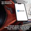 VICTROLA THE QUINCY 6-IN-1 BLUETOOTH RECORD MULTIMEDIA VTA-200B - GRAY WOOD - Brand New