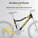 KIAPALNO A26336-26 INCH STEEL FRAME SHOCK FORK 21-SPEED UNISEX MOUNTA - YELLOW - Like New