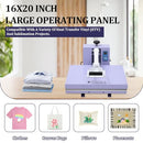 CHICCOUTURED HEAT PRESS, 16X20 INCH T-SHIRTS HEAT PRESS MACHINE - PURPLE - Like New