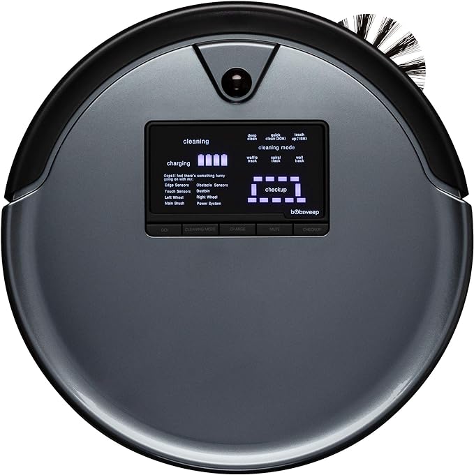 bObsweep PetHair Plus Robotic Vacuum Cleaner and Mop WPP56002 - Charcoal Like New