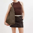 COACH BROOKLYN 39 LEATHER SHOULDER BAG - DARK STONE - Brand New