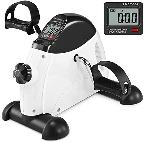 MOMODA UNDER DESK BIKE PEDAL EXERCISER FOR LEG/ARM BIKE WITH LCD - BLACK/WHITE - Like New