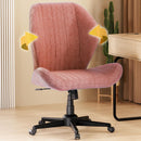 ZZWHOM CROSS LEGGED OFFICE CHAIR WITH WHEELS ARMLESS - ORANGE RED - Brand New