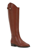 B0CHXMMB1J INC Womens Aleah Leather Tall Knee-High Boots Tan 6 B,M - Brand New
