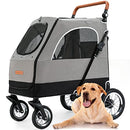Kenyone Foldable Jogger 4 Wheels Pet Stroller Large Dogs - Gray - Like New