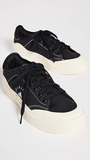 STELLA MCCARTNEY ADIDAS WOMEN'S COURT SNEAKERS - SIZE: MEN 8 - BLACK/WHITE - Like New