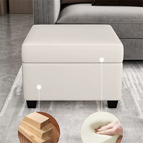Wikkasseir Footstool Multifunctional Storage Stool Can Sit BJ-SF0003 - White - Like New