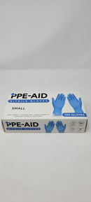 PPE-AID NITRILE EXAM GLOVES, SMALL, 100 GLOVES - Brand New