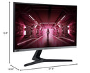 SAMSUNG 24" FHD 1080p CRG5 Curved Gaming Monitor 144Hz LC24RG50FZNXZA - Black - Brand New