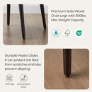 CHITA Mid-Century Modern Dining Chair, Set of 2, Flax Beige Fabric - Like New