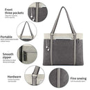 BAG WIZARD WOMEN'S WORK BAG WITH LAPTOP COMPARTMENT ZIPPER - DARK GRAY - Like New