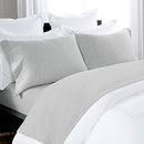 BRIARWOOD HOME HEATHERED JERSEY 100% COTTON 3 PIECE TWIN BED SHEET SET - GREY - Brand New