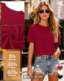 Ficerd 3 Pack Women Crop Tops Half Sleeve Cropped T Shirts FCRD - Size XXL - Brand New